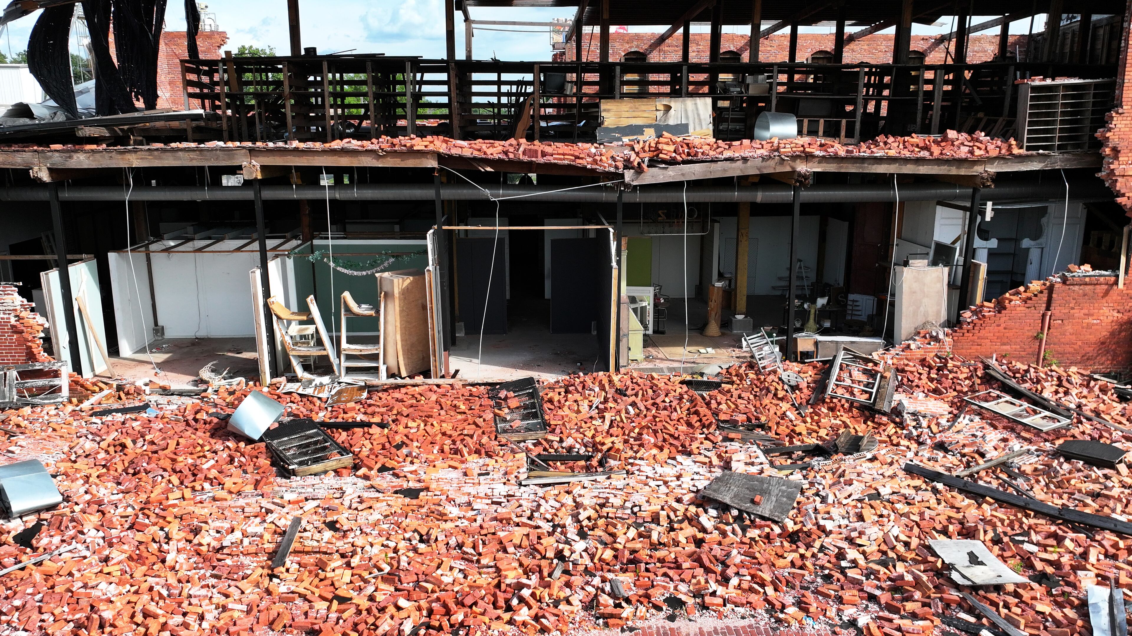 What's left of a Valdosta location devastated by a storm, as photographed on Tuesday, May 27, 2025. The Trump administration is considering scaling back federal disaster aid, requiring states to pay more. (Hyosub Shin / AJC)