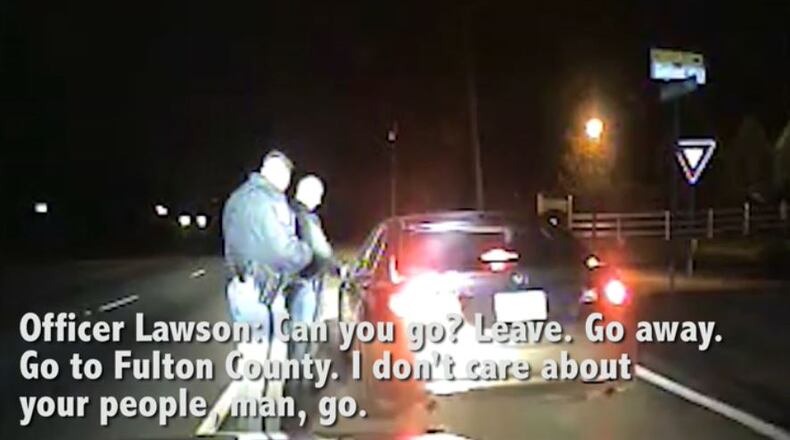 A white Cobb police officer who County Commissioner Lisa Cupid accused of racial profiling her on July 14 was involved in a November traffic stop of an African-American, during which he told the driver: “I don’t care about your people."
