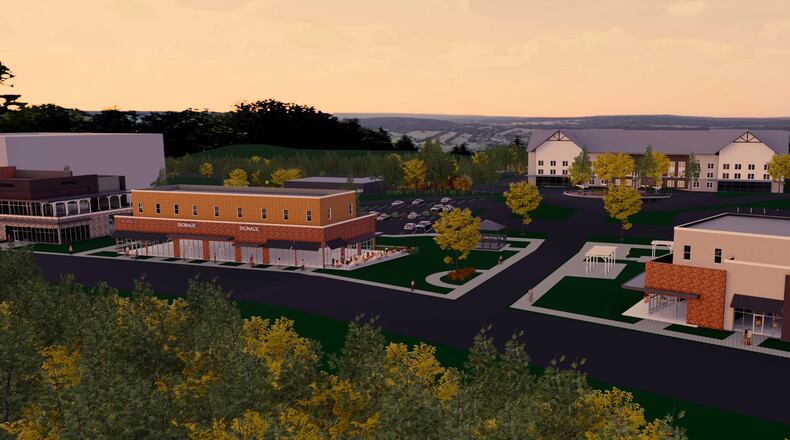 A proposed mixed-use development on Jesse Cronic Road in Braselton would consist of a 360-unit multi-family housing development, senior living, day care, and medical office facilities, a self-storage building, and 28,000-square-foot of business space. (Courtesy Town of Braselton)