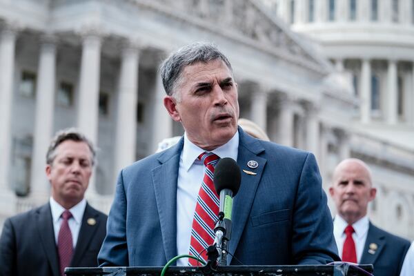 US. Rep. Andrew Clyde, R-Athens, saw passage in the House this pat week of his bill that would prevent the federal government from requiring the registration of pistol braces, devices that allow the handguns to be fired like rifles. (Michael A. McCoy/Getty Images/TNS)