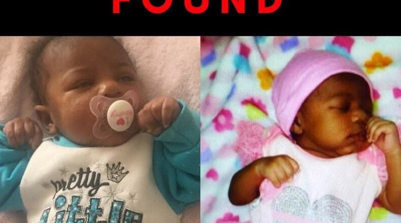 Ava Wilmer, 1 month old, was taken by carjackers and later abandoned on the side of South Fulton Parkway during Wednesday’s freezing temperatures. Photo courtesy WSB TV