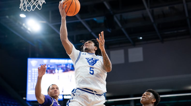 Brenden Tucker, here against James Madison, scored 25 points in Thursday's loss to Louisiana-Monroe.