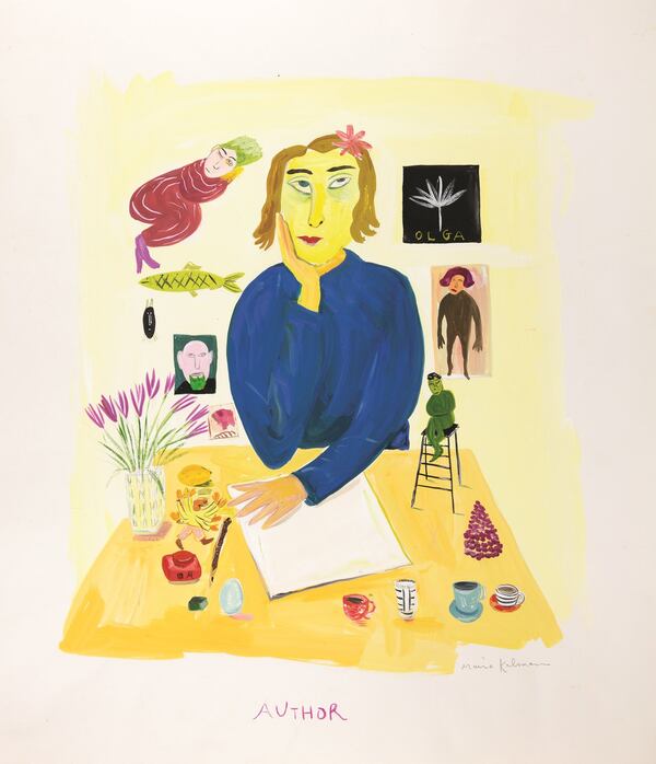 “When I was seven and sitting in a tree in Henry Hudson Park,” 1993, illustration for “Chicken Soup, Boots” (Viking, 1993), gouache on paper, 16 3/8 x 14 inches. Maira Kalman, courtesy of Julie Saul Gallery, New York. All rights reserved. Contributed by High Museum of Art