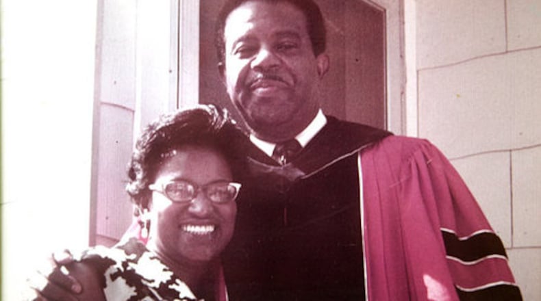 Rev. Ralph David Abernathy and his wife Juanita pose in an undated family photo.