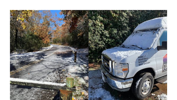 Brasstown Bald, the highest point in Georgia, got some snow on Monday, Nov. 3, 2025. (Courtesy of Brasstown Bald)
