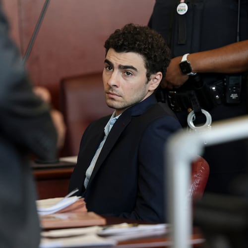Luigi Mangione appears at a hearing in Manhattan Criminal Court in New York, Monday, May 18, 2026. (Jeenah Moon/Pool Photo via AP)