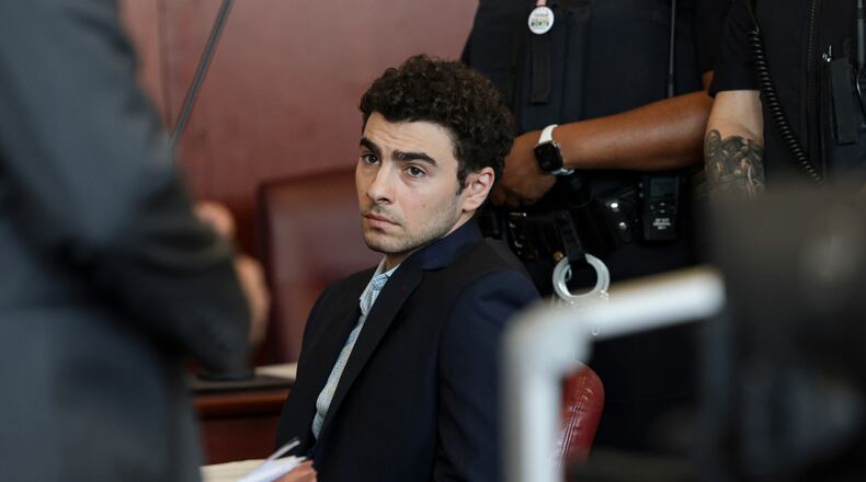 Luigi Mangione appears at a hearing in Manhattan Criminal Court in New York, Monday, May 18, 2026. (Jeenah Moon/Pool Photo via AP)