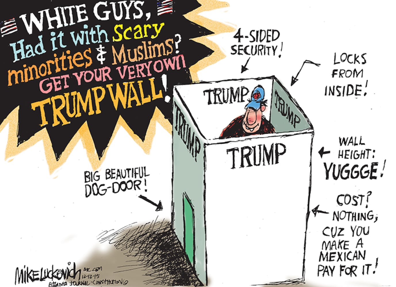 Luckovich draws Donald Trump