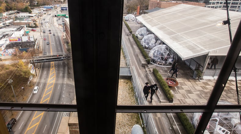 Mailchimp, which agreed to a $12 billion sale on Monday, was expected to move its headquarters at Ponce City Market to a new development along the Beltline. Photo was taken from the Roof Top at Ponce City Market (Jenni Girtman for The Atlanta Journal-Constitution)