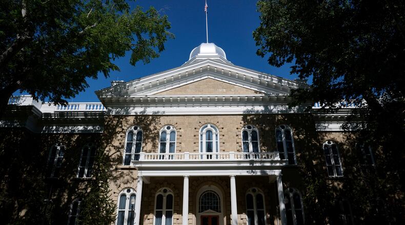 FILE - Nevada state Capitol building is seen on May 30, 2025, Carson City, Nev. (AP Photo/Bridget Bennett, File)