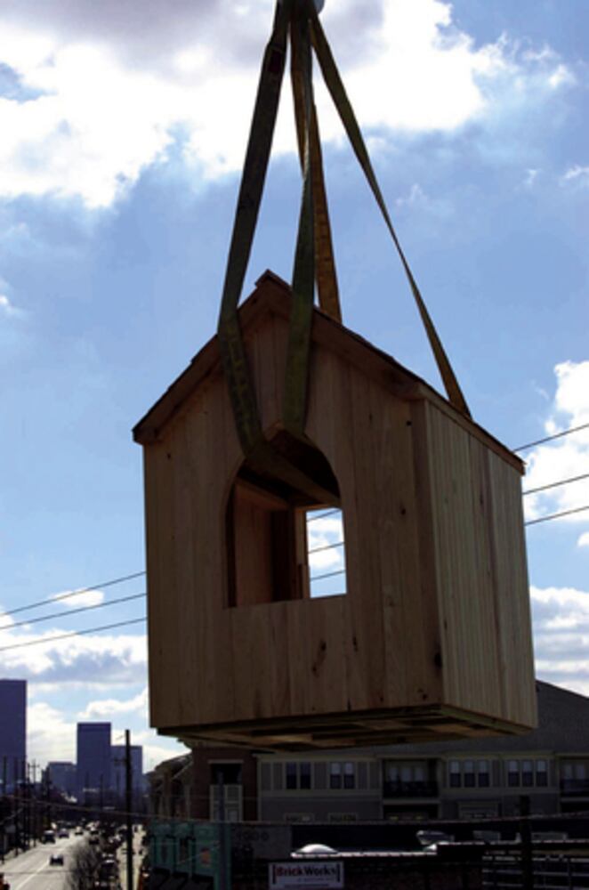 Treehouse as sculpture in northwest Atlanta
