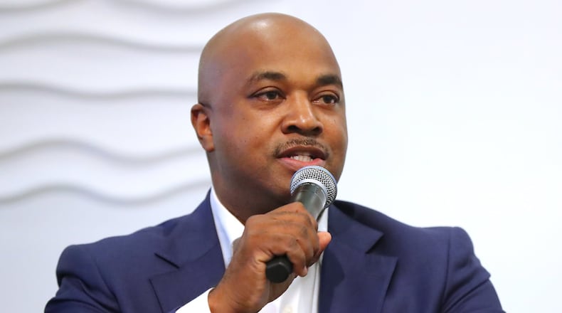 Former Atlanta City Council member and Atlanta mayoral candidate Kwanza Hall was given a $137,000 a year job in the Bottoms administration, which violated a city Charter provision that prohibits elected officials from working for the city for one year after leaving office. Hall then went on to work for Invest Atlanta, the city’s development agency. CURTIS COMPTON / CCOMPTON@AJC.COM