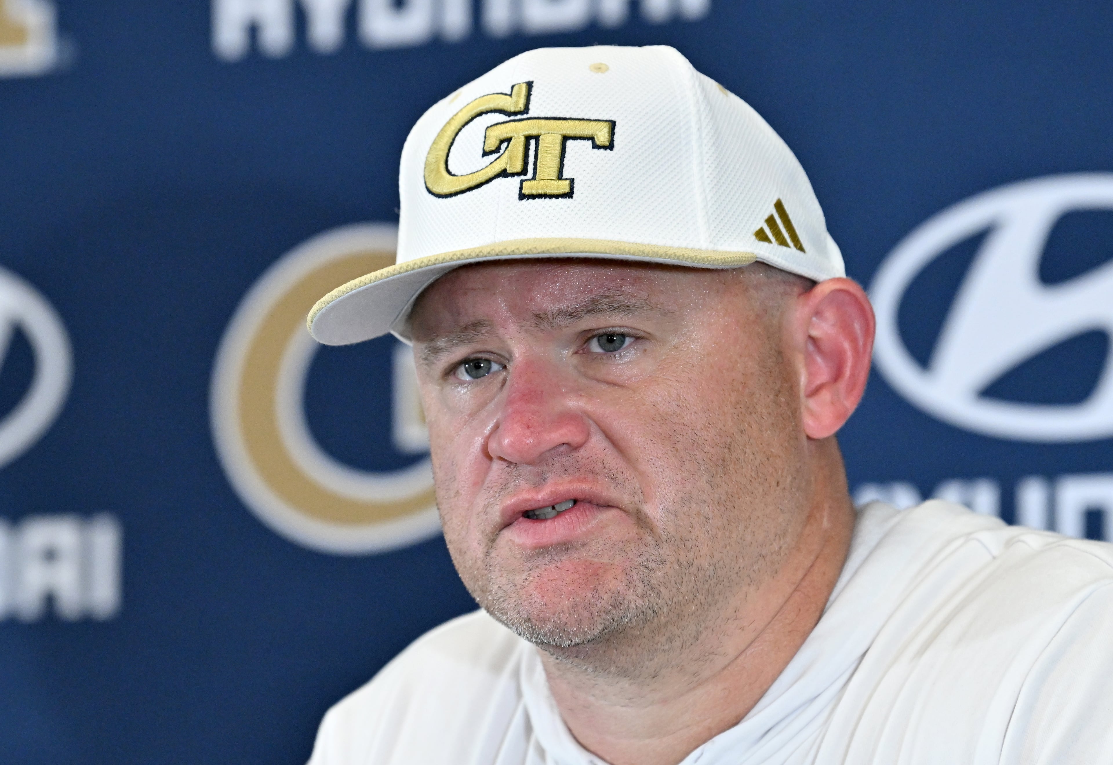 “I got confidence in this team. I got faith in this team. I trust this football team. I trust the leadership,” Tech coach Brent Key says. “You know every game you play in is a big game.” (Hyosub Shin/AJC)