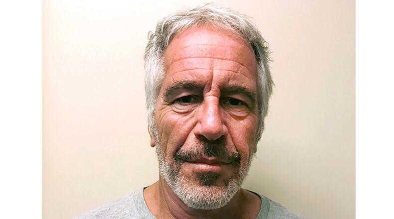 FILE - This photo provided by the New York State Sex Offender Registry shows Jeffrey Epstein, March 28, 2017. (New York State Sex Offender Registry via AP, File)