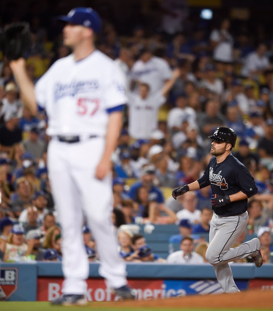 Photos: Braves pitcher Jaime Garcia hits grand slam against Dodgers