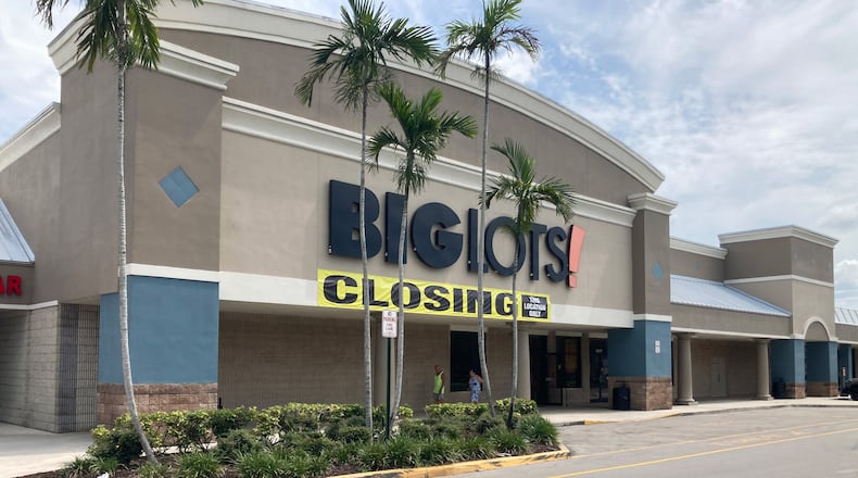A banner hangs above the entrance at a Big Lots store. The discount retailer will close all its locations after a deal to save the company from bankruptcy collapsed. (Ron Hurtibise/South Florida Sun Sentinel/TNS)