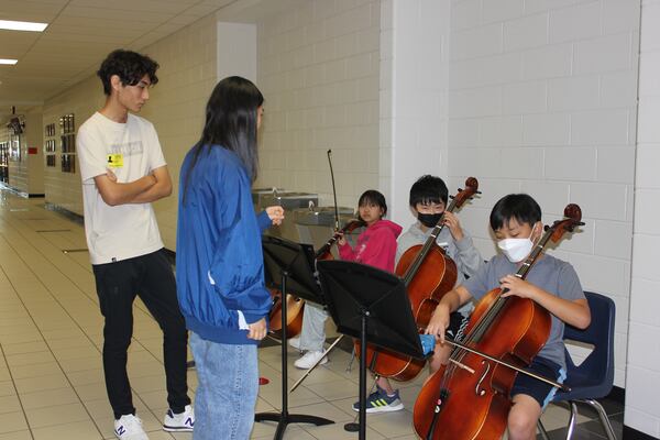 Student volunteers from Fine Arts for All, a nonprofit from North Gwinnett High School dedicated to providing exposure to fine arts throughout their community, especially to those who don't have access. Photo contributed by Fine Arts for All
