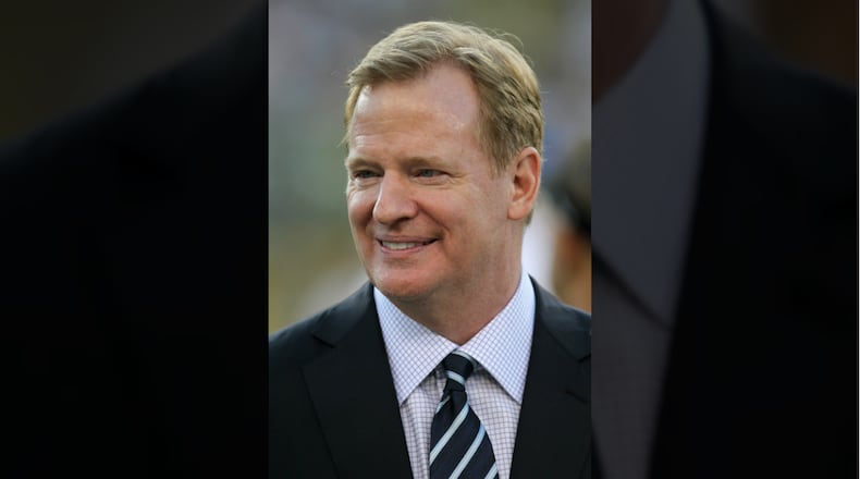 National Football League Commissioner Roger Goddell smiles before the season opening game between the New Orleans Saints and the Green Bay Packers at Lambeau Field on September 8, 2011 in Green Bay, Wisconsin. (Photo by Jonathan Daniel/Getty Images)
