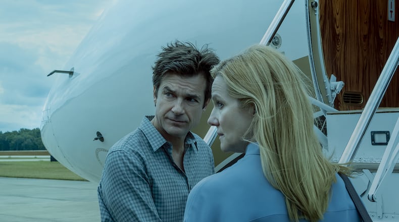 Jason Bateman (left) and Laura Linney (right) star in "Ozark" (STEVE DIETL/Netflix/TNS)