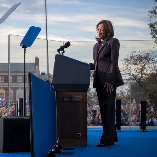 FILE - Democratic presidential nominee Vice President Kamala Harris delivers a concession speech for the 2024 Presidential election, Nov. 6, 2024, on the campus of Howard University in Washington. (AP Photo/Jacquelyn Martin, File)