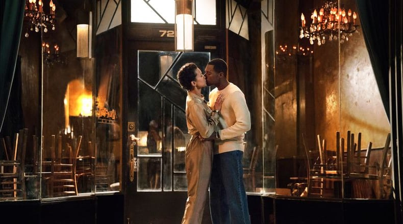 Nuri and Yasir in front of Insomnia Cafe in the first episode of OWN's "Love Is."