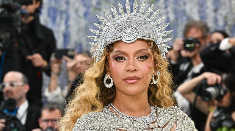 Beyoncé arrives at The Metropolitan Museum of Art's Costume Institute benefit gala celebrating the opening of the "Costume Art" exhibition on Monday, May 4, 2026, in New York. (Photo by Evan Agostini/Invision/AP)