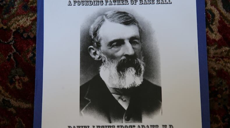 A book about Doc Adams, a pioneering figure in the early days of baseball, in New York, Sept. 17, 2015. Adams established the size of the diamond and even created the position of shortstop, but has never even been on the ballot at Cooperstown. (Michelle V. Agins/The New York Times)