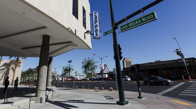 The corporate headquarters of Zappos in downtown Las Vegas  (Photo by James Leynse/Corbis via Getty Images)
