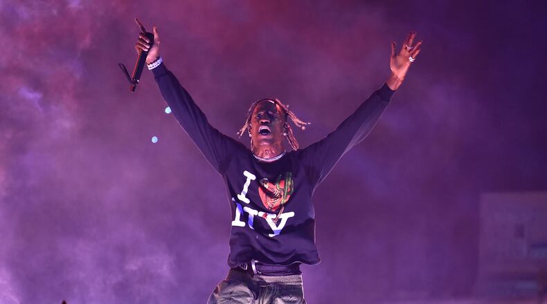 Travis Scott performs at Madison Square Garden in November. Will the rapper join Maroon 5 at Super Bowl halftime?  (Photo by Theo Wargo/Getty Images)