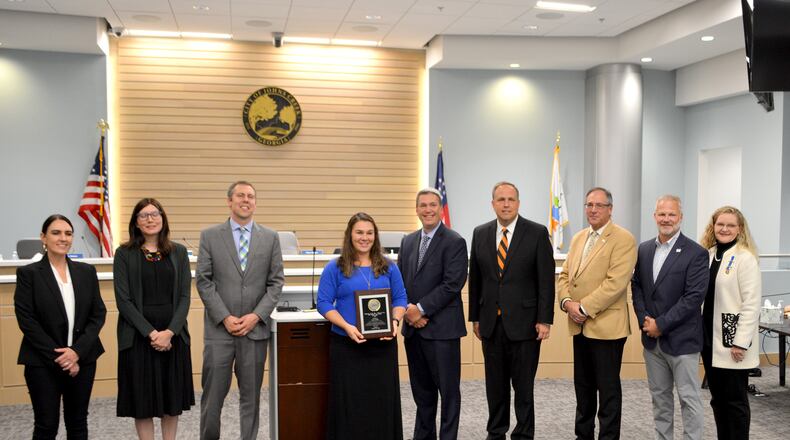 The Johns Creek City Council recently recognized Recreation Program Coordinator, Sunnie McWalters, after she received the 2021 Georgia Recreation and Park Association Recreation Programmer of the Year award. (Courtesy City of Johns Creek)