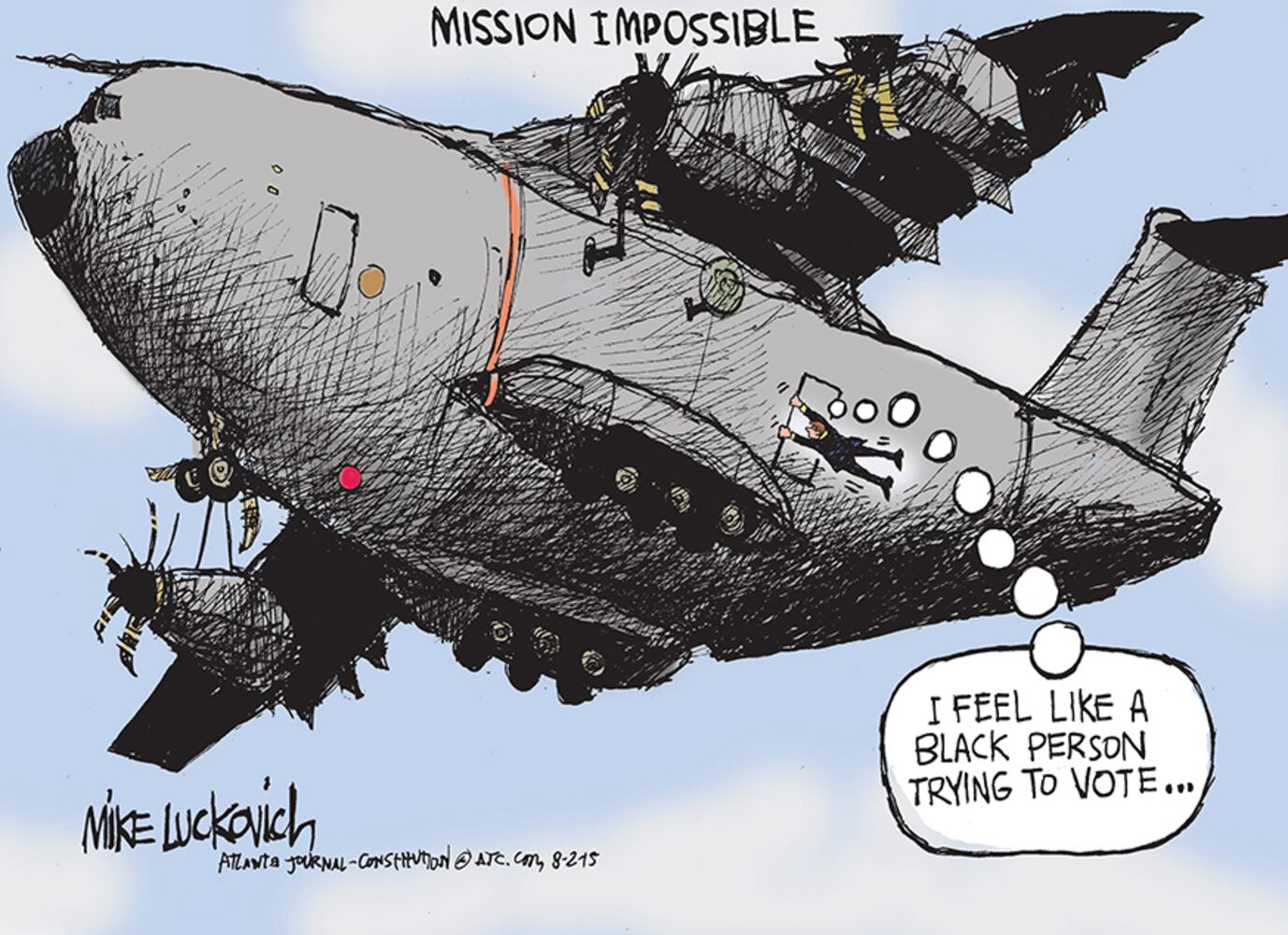 Mike Luckovich: Hold on