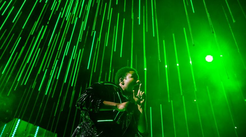 Childish Gambino dazzled a sold-out crowd on Sept. 2 at State Farm Arena with hits spanning his career of rap, R&B, and anthemic hip-hop. (Ryan Fleisher for The Atlanta Journal-Constitution)