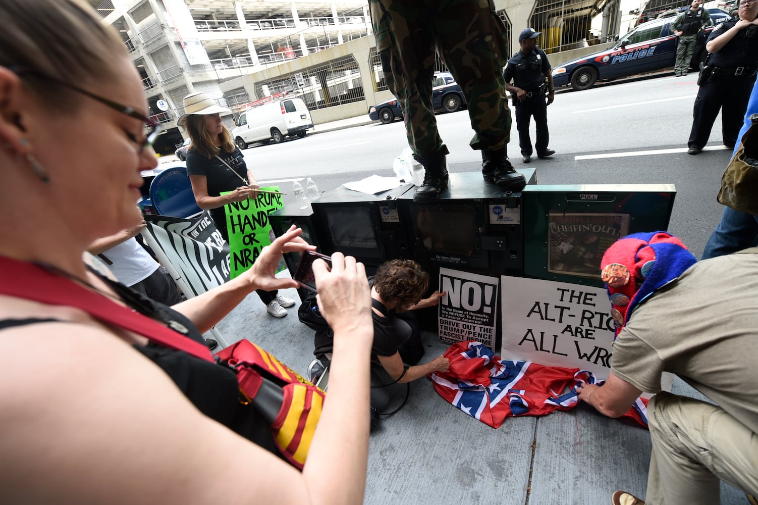 Atlanta protests of NRA, Trump