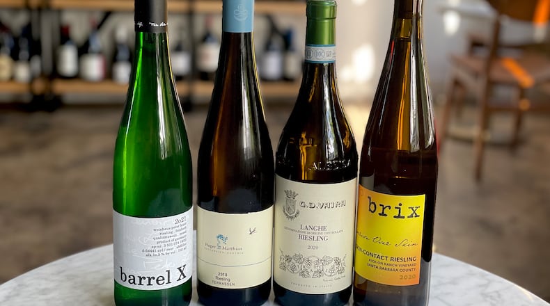 Many consumers incorrectly think that all rieslings are sweet, while the white-grape variety actually includes a full range of wines. Krista Slater for The Atlanta Journal-Constitution