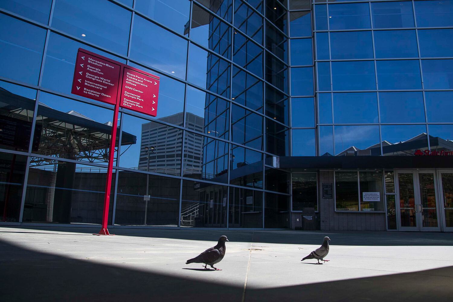 Photos: All quiet at the site for the Final Four