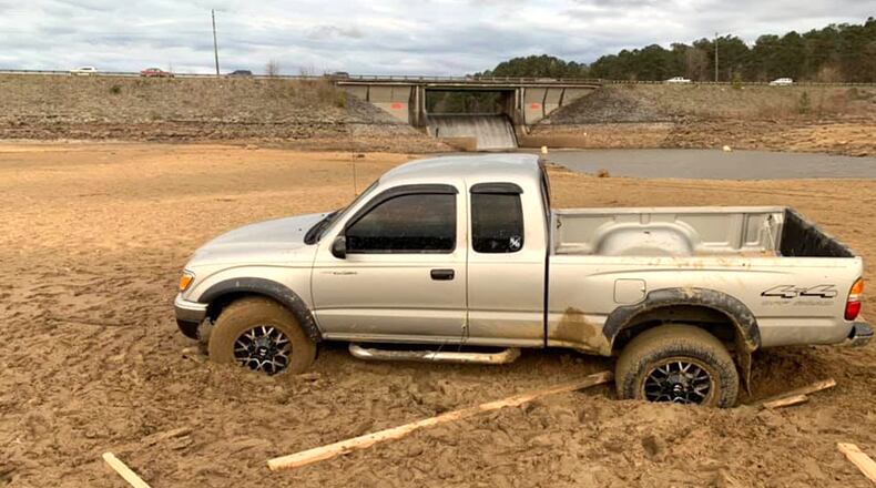 A driver who ventured onto the dry bed of Allatoona Lake could be fined up to $5,000 or sentenced to six months in jail for violating a law that prohibits going off-road around the lake. U.S. ARMY CORPS OF ENGINEERS