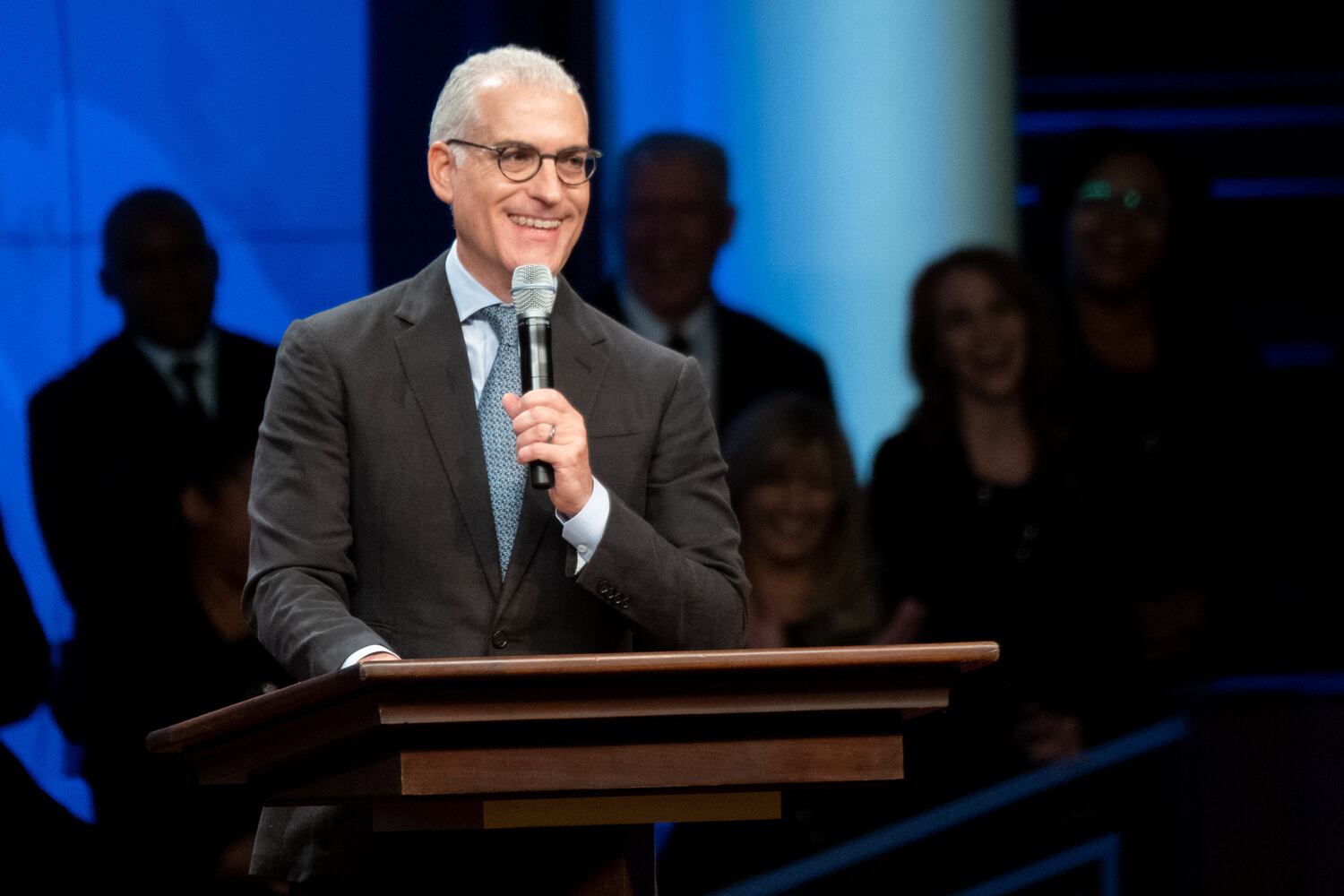 In Touch Ministries President and CEO Phillip Bowen speaks during the Legacy Celebration Service for the Rev. Charles F. Stanley at First Baptist Atlanta on Sunday, April 23, 2023. (Photo: Ben Gray for The Atlanta Journal-Constitution)