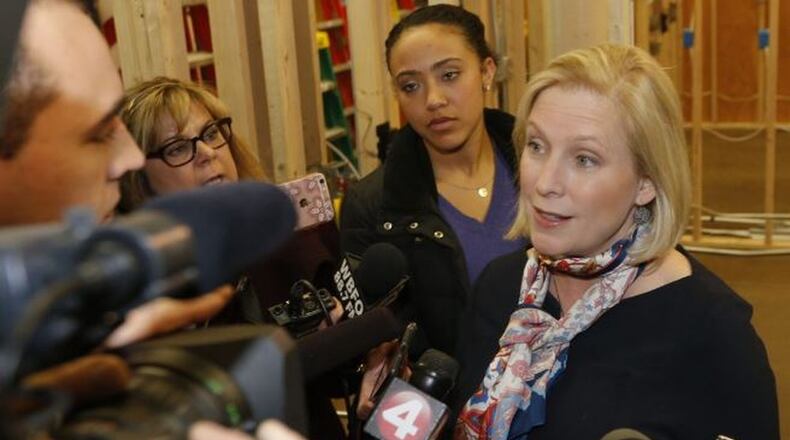 Sen. Kirsten Gillibrand claimed the Republican tax plan will raise middle class taxes. (Robert Kirkham/Buffalo News)