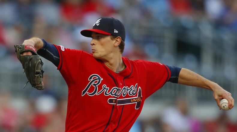 The Braves’ Max Fried on the mound against the Colorado Rockies at SunTrust Park on Friday night.