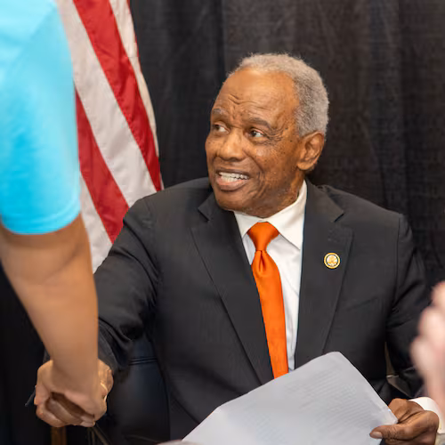 U.S. Rep. David Scott died overnight at the age of 80. (Jenni Girtman for the AJC 2025)