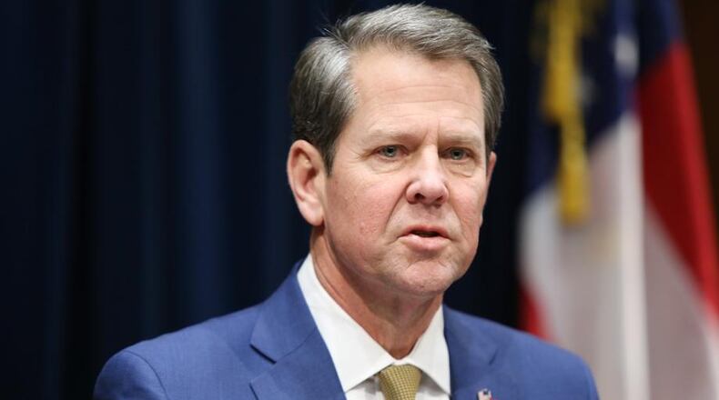 Gov. Brian Kemp held a press conference Thursday on the coronavirus in Georgia.