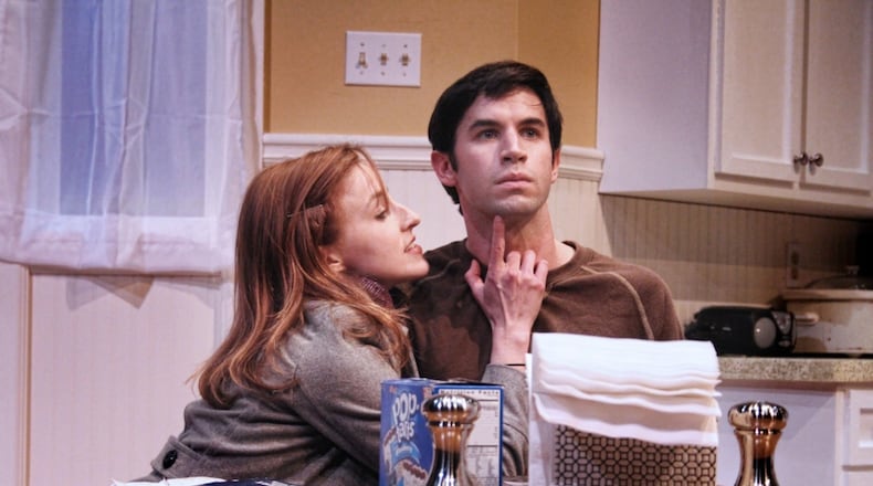 Stephanie Friedman and Wyatt Fenner costar in Steve Yockey’s “Pluto” at Actor’s Express.