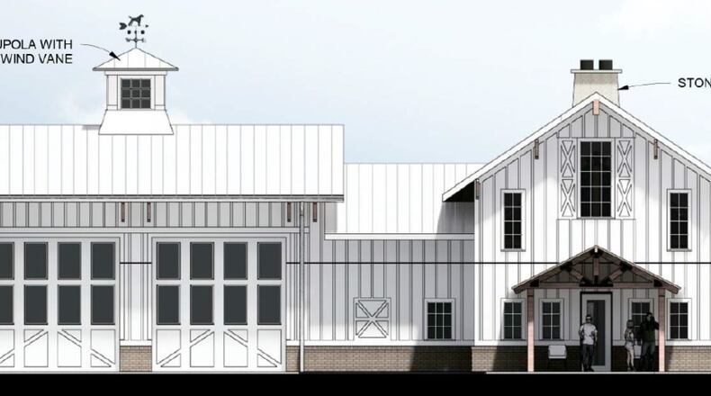 Milton's new 6,500-square-foot Fire Station 42 will have 12 parking spaces, eight bunk rooms, a barn look, back patio, open trusses, and a fireplace in the middle of the main communal space. (Courtesy City of Milton)