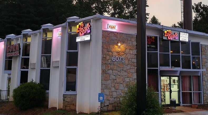 The Love Shack on Peachtree Parkway in Peachtree Corners is permanently closed. The city recently amended city code to revise the definition of “sexual device shop.” (Courtesy Love Shack)