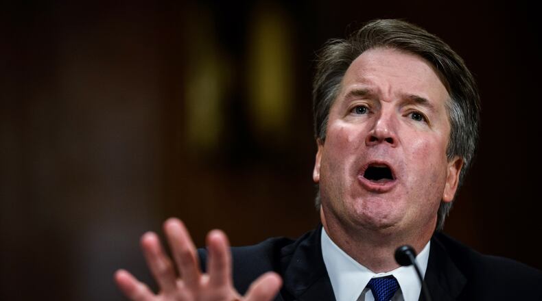 Democrats and Republicans are both speculating that polarization over Brett Kavanaugh’s nomination to the U.S. Supreme Court could lead to gains for their parties in November’s elections. (Gabriella Demczuk/The New York Times)