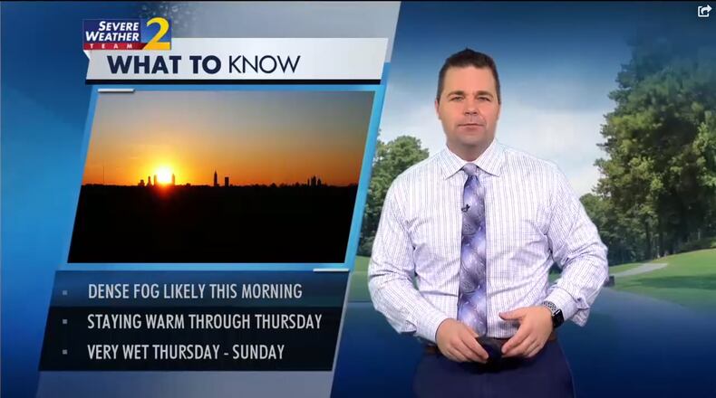 A dense fog advisory is in effect through 11 a.m. Wednesday.