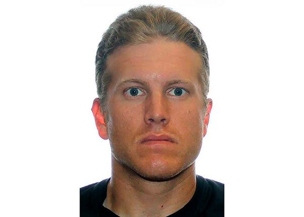 This undated photo provided by the Royal Canadian Mounted Police shows Patrik Mathews. FBI agents arrested the former Canadian Armed Forces reservist and two other men who are linked to a violent white supremacist group and were believed to be heading to a pro-gun rally next week in Virginia's capital.
