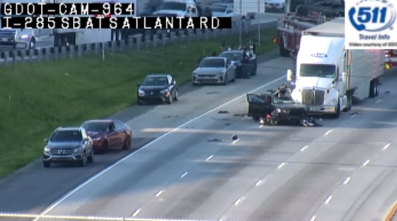 A wreck on the Perimeter's outer loop shut down the interstate in Cobb County.