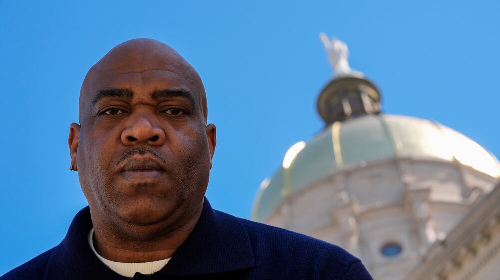 Michael Woolfolk was 23 years old when he was sentenced to life in prison without parole after being convicted of felony murder for the 2002 shooting death of a woman. In 2021 he was found to have acted in self-defense. (Mike Stewart/AP)