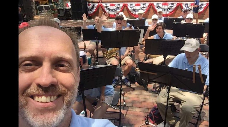 Paul Scanling, music director for the new Marietta Symphony Orchestra, poses with another group of musicians. There’s no picture of the MSO because they‘ll rehearse together for the first time the day of the their inaugural show.